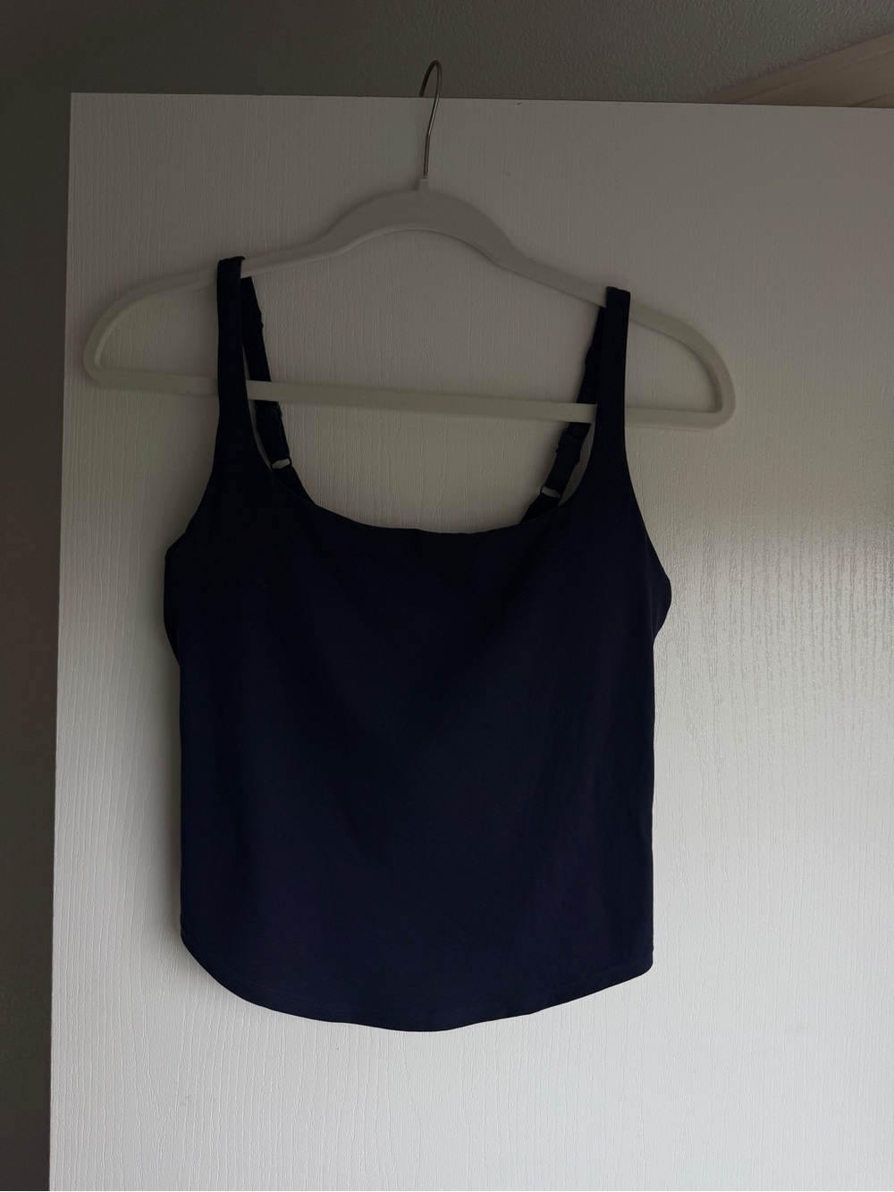 Women's Navy Scoop Neck Tank Top with Adjustable Straps
